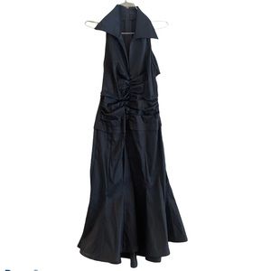 TADASHI Black Ruched Bodice Dress